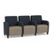 Lesro Siena 3 Seat Tandem Seating, Walnut, RS NightSky Back, MD Farro Seat, RS NightSky Panels SN3103 - alternate 1
